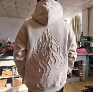 Felpe con Logo Ricamato Personalizzato, Unisex, Alta Qualità, Cotone, Pullover in Pile Pesante, Ricamo 3D Oversize per Uomo - Product Image 3