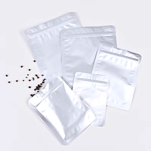 Stock 8*11cm foglio di alluminio argenteo chiusura a Zip sacchetto a fondo piatto 3 bustina di tenuta laterale per semi di <span class=keywords><strong>pomodoro</strong></span> confezione gomma da masticare latte - Product Image 1