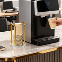 Distributeur de gobelets à café en acrylique personnalisé, organisateur de gobelets et de couvercles, porte-gobelets en papier, utilisé pour les comptoirs de cuisines, de bureaux