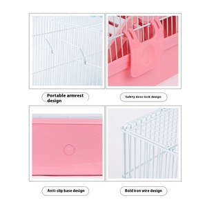Cage de <span class=keywords><strong>Hamster</strong></span> Harajuku en Métal Acrylique à Double Couche avec Nid d'Ours Doré Fermeture à Bouton à Motif Solide, Livraison Gratuite - Product Image 3
