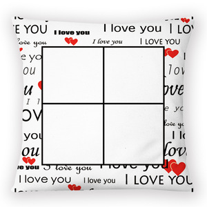 <span class=keywords><strong>Federa</strong></span> per <span class=keywords><strong>cuscino</strong></span> amante vuota a sublimazione da 16 pollici a 4 pannelli con <span class=keywords><strong>stampa</strong></span> I LOVE YOU - Product Image 1