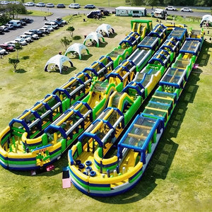 Parcours d'obstacles géant pour enfants Jouets gonflables d'extérieur Château gonflable Wipeout Jeu grand parcours d'obstacles gonflable pour adultes - Product Image 1