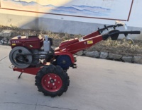 Petit motoculteur miniature, machine agricole à chenilles, moteur diesel refroidi à l'eau 180E/9HP, tracteur à deux roues à marche manuelle, prix Ouganda
