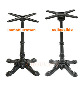 3 أرجل قاعدة طاولة من الحديد الزهر الفرنسي بيسترو أسود معدني حديث طاولة مركزية أثاث الساق الحلي لغرفة المعيشة وغرفة الطعام - Product Image 2