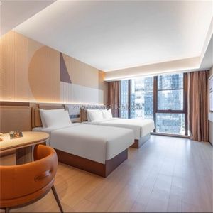 Fournisseur d'ameublement pour chambres d'hôtel commercial 3 étoiles : Ensemble de chambre double, lit king size, lit queen size, lit simple avec tête de lit moelleuse et table de chevet - Product Image 6
