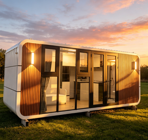 Cabane <span class=keywords><strong>de</strong></span> luxe Apple Cabin sur <span class=keywords><strong>la</strong></span> plage des Caraïbes, <span class=keywords><strong>location</strong></span> Airbnb, pod préfabriqué, mini-maison mobile pour resort insulaire, <span class=keywords><strong>à</strong></span> vendre - Product Image 1