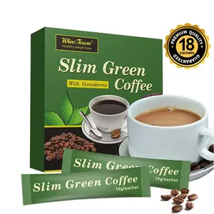 도매 인스턴트 커피 분말 제품 천연 허브 슬림 그린 인삼 추출물 슬리밍 커피 체중 감량 가용성 커피