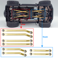 1/18 T97074 OEM ODM Tige de liaison transversale de direction en métal pour systèmes radio de véhicules RC Crawler TRX4M Vente en gros
