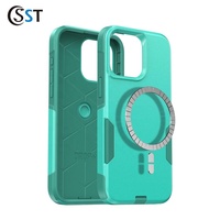Housse de protection antichoc magnétique de style armure de sport, étui souple pour téléphone portable TPU + PC deux-en-un pour iPhone 13 Pro