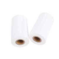 Pita Resin Printer Super Putih Film Tipis/Film Matte Label Hitam Pencetakan Film Transfer Termal 50-110mm Gulungan Pita Putih