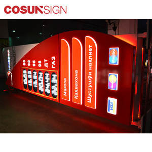 Placa de Sinalização <span class=keywords><strong>LED</strong></span> de Alumínio de Alta Qualidade à Prova d'Água com 10000 Lumens Caixa de Luz Publicitária Premium para Posto de Gasolina - Product Image 2