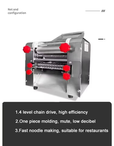Machine de presse à nouilles rouleau de pâte en acier inoxydable fabricant de boulettes de pâtes de bureau pétrissage commercial Machine à nouilles électrique - Product Image 3