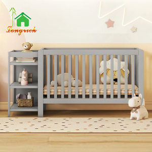 Bằng Gỗ Đa Chức Năng Chuyển Đổi Trẻ Sơ Sinh Bé Giường Cũi Giường Cho Trẻ Mới Biết Đi Với Thay Đổi Bảng - Product Image 4