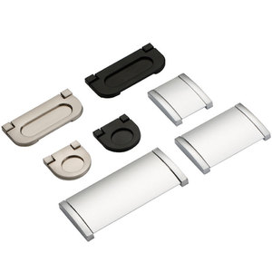 Modern Drawer <b>Handle</b> 1753A <b>Black</b> Aluminum Alloy Easy Installation Furniture Cabinet Hardware - Product Image 2