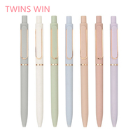 Stylos gel personnalisés en gros avec logo imprimé, couleurs macaron, 0,5 mm, 5 pièces/ensemble, stylos gel créatifs et mignons en forme de bonbons