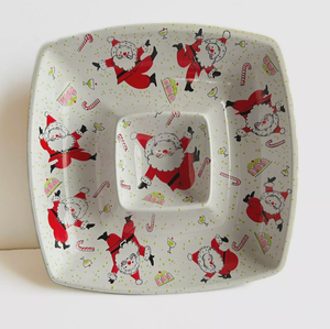 Assiette en plastique boutique chinoise gâteau flocon de neige dîner dessert mélodie de noël os de cerf assiette de service en chine - Product Image 1