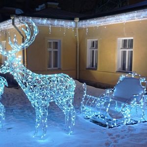 Renne LED avec traîneau-Décoration lumineuse de Noël pour l'extérieur - Product Image 5