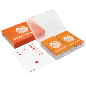 Tùy Chỉnh Không Thấm Nước 4 Màu Cầu Kích Thước <span class=keywords><strong>PVC</strong></span> Nhựa Chơi Thẻ Boong Tùy Chỉnh Cao Cấp Đôi Hộp Thiết Lập Thẻ Cho Trẻ Em - Product Image 3