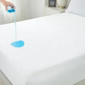 Premium Waterproof Mattress Protector Pad Cover Breathable 3D Air Fabric Cooling Smooth Noiseless Soft Washable Mattress Cover