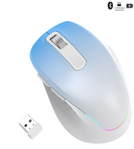Ergonomic RGB Backlit Optical <b>mouse</b> Sensor Right-Handed Rechargeable Wireless <b>Mouse</b> 2.4G/BT Compatibility for Computer Stock - Product Image 1