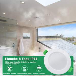 Современные встраиваемые светодиодные потолочные светильники с регулируемой яркостью, 220В, 7Вт, IP44, для спальни, 3000К/4000К/6000К, 67-80мм, точечный светильник для отелей - Product Image 5