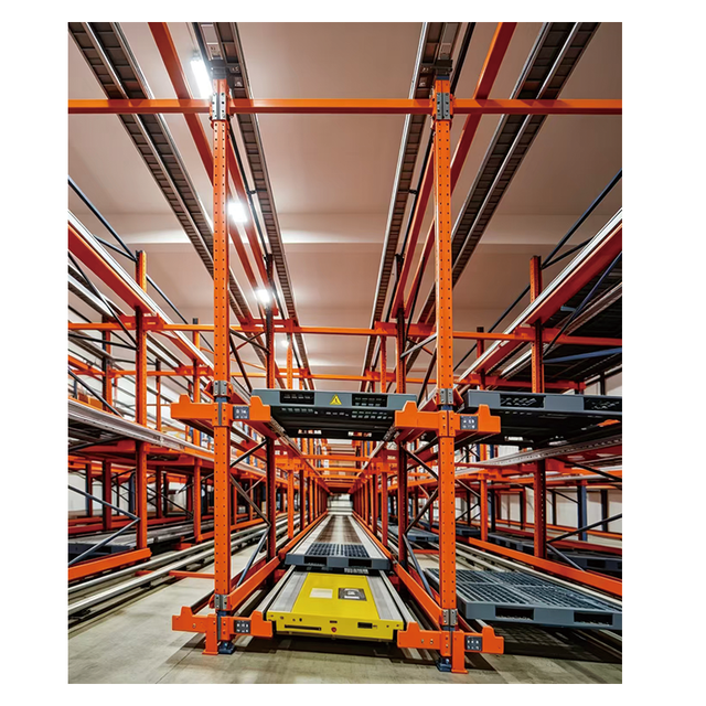 High Density Radio Shuttle Warehouse Racking, Heavy Duty Steel Automated Pallet Storage System