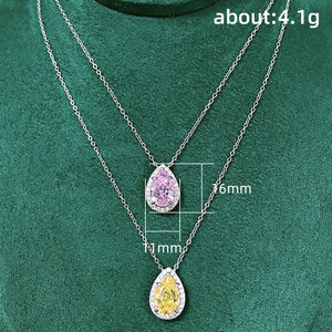 Collar con Colgante en Forma de Lágrima para Mujer, Cadena Elegante para Clavícula, Joyería de Moda para Uso Diario, Regalo - Product Image 6