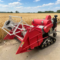Moissonneuse-batteuse sur chenilles 15 CV à faible consommation de carburant |   Mini-récolteuse de riz pour petits agriculteurs