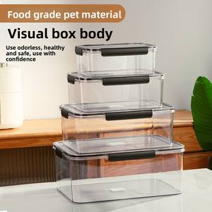 Boîtes de conservation alimentaire hermétiques sans BPA, en plastique transparent, pour l'organisation du garde-manger et du réfrigérateur, avec couvercles - Product Image 2