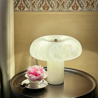 Lampe de table décorative en marbre de gypse naturel en forme de flocon de neige, style minimaliste et luxueux, pour hôtels, salons, chambres et villas