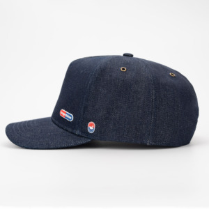 Casquette de baseball TCAP en denim personnalisé de Chine, 5 panneaux, visière incurvée, patch en caoutchouc, œillet métallique - Product Image 6