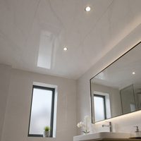 Plaques de plafond carrées en aluminium 300x600mm, classe A, ignifuges et résistantes à l'humidité, pour cuisines, salles de bain et bureaux à domicile
