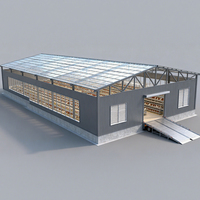 Poulailler préfabriqué moderne entièrement automatisé à ventilation par tunnel
