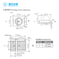 JNJ Penjualan Panas 2835 SMD LED Light Chip Photodiode 0.5W Dengan Warna Biru Es 850nm 940nm Dari Pabrik Epistar Harga Bagus