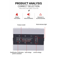 Relais statique triphasé série MXSSR-3 DC/AC SSR 40A 100A en option pour applications de commutation de puissance industrielle