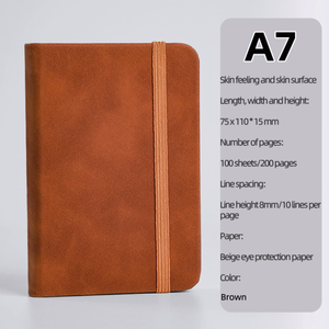 Xách tay A7 Pocket máy tính xách tay số lượng lớn khuyến mãi Nhật ký cao cấp PU Leather Bìa biểu tượng tùy chỉnh - Product Image 3