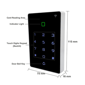 Wifi tuya không thấm nước gần ID 125Khz <span class=keywords><strong>RFID</strong></span> thẻ Bàn phím đầu đọc ngoài trời từ xa khóa cửa kiểm soát truy cập hệ thống - Product Image 2