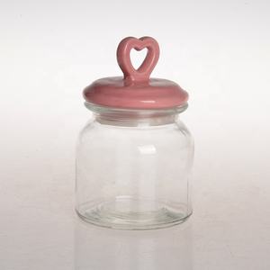 Frasco de Vidrio Transparente para Almacenamiento de Alimentos con Tapa de Cerámica en Forma de Corazón, Hermético, de Grado Alimenticio, para Dulces, Galletas, Té, Cocina, Despensa - Product Image 3