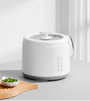 Cuisinière à riz électrique portable avec pot de cuisson amovible 1,6 L 600 W, double tension, programmes numériques, cuve antiadhésive/céramique