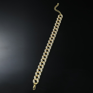 Vente chaude De Mode Plaqué Or Micro Incrusté Cubique Zircon Cz Cubain Cheville Hip Hop Glacé Diamant Cubain Cheville Pour Hommes - Product Image 5