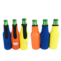 Refroidisseur isolé de manchon de bière coloré en néoprène de 330ml avec poche d'ouvre-bouteille par Sublimation