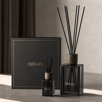 Diffuseur de parfum en rotin moderne avec logo personnalisé AIKUN OEM, étiquette privée, pour cadeaux d'entreprise