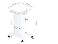 RAMBO Chariot de salon de beauté moderne pliable de grande taille, équipement esthétique en plastique, chariot pour salon de spa, instrument facial pour usage hôtelier