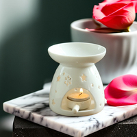 Diffusor Duft kerze Wachs Schmelzwärmer Essential Silber Mini Buddha Ölbrenner Keramik