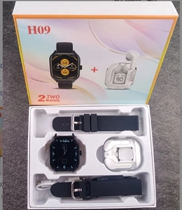 Nhà máy trực tiếp H09 2-in-1 Smartwatch Tai nghe TFT hiển thị hình vuông BT cuộc gọi thể thao nhịp tim & máu phát hiện oxy - Product Image 4