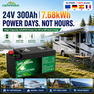 แบตเตอรี่ CERRNSS ระบบพลังงานแสงอาทิตย์ 24v 48v 100ah 200ah 300ah Lifepo4 แบตเตอรี่ลิเธียมไอรอนฟอสเฟต 12v 300ah สำหรับเก็บพลังงานภายนอกอาคาร - Product Image 1