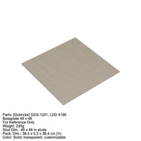 Plaque de base Gobricks GDS-1201 pour blocs de construction, panneau d'affichage MOC grande scène, vente en gros, pièce LDD 4186, plaque de base 48x48 pièces