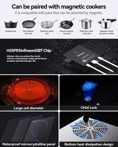 Estufa eléctrica de 2200W, placa caliente infrarroja, quemador Digital multifunción, <span class=keywords><strong>cocina</strong></span> de <span class=keywords><strong>inducción</strong></span> de cerámica de vidrio - Product Image 3