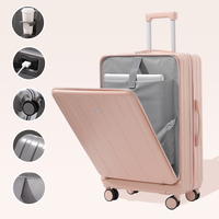 Valise de voyage portable à prix d'usine, ensemble de bagages, valise à ouverture frontale facile, nouveau style, bonne qualité, bagages de voyage d'affaires avec roulettes