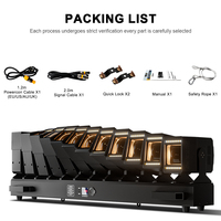 SHEHDS 12x60W RGBW LED Pixel Zoom Wall Wash Moving Head Éclairage de Scène pour Bar DMX512 Concert Festival de Musique Soirée DJ Disco